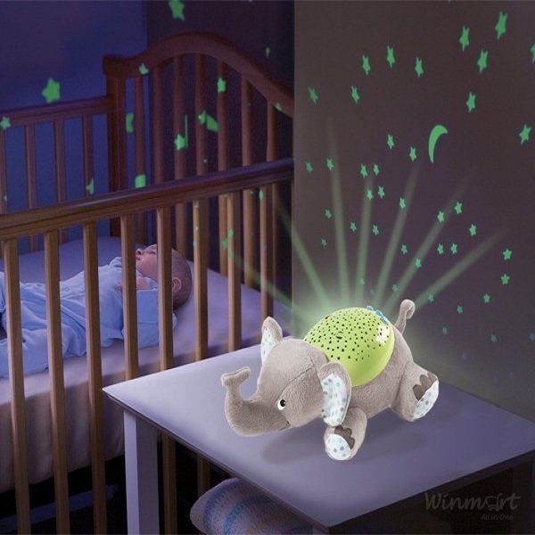 Đèn chiếu sao ru ngủ  hình voi con Summer dễ sử dụng