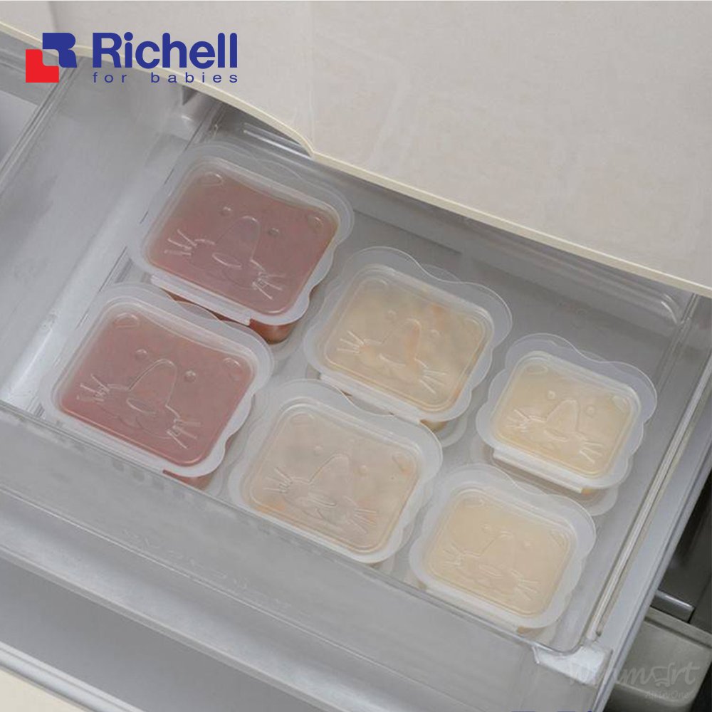 10 hộp chia thức ăn 50ml Richell thiết kế thông minh
