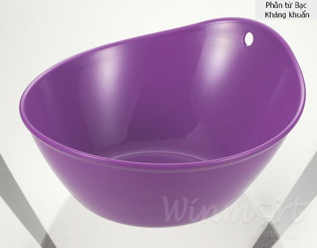 Chậu nhựa kháng khuẩn Hayur màu Tím Richell chất liệu an toàn