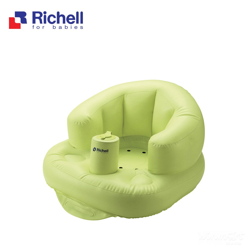 Ghế hơi Richell màu xanh tiện dụng cho bé