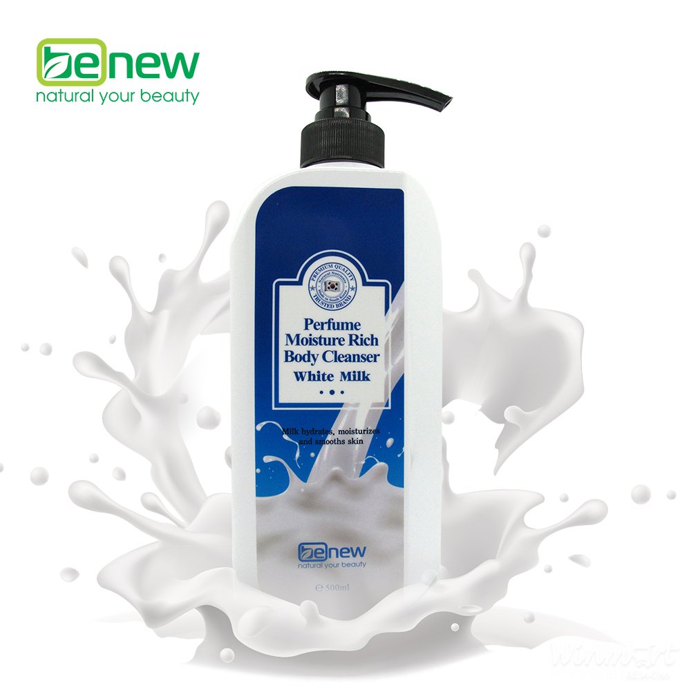 Sữa tắm Nước hoa Dưỡng ẩm Trắng da BENEW Perfume Moisture Rich White Milk 500ml