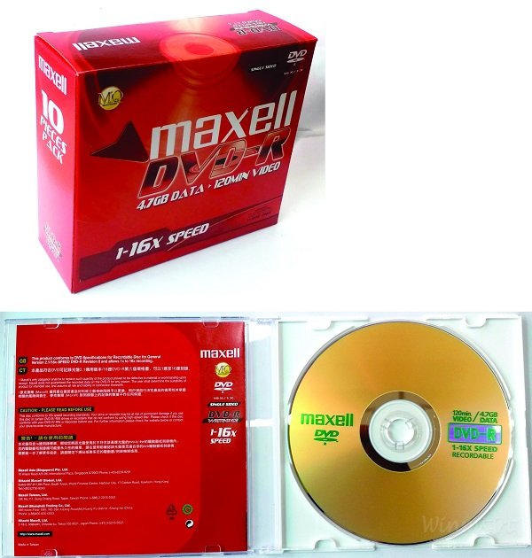 Đĩa DVD maxell có hộp