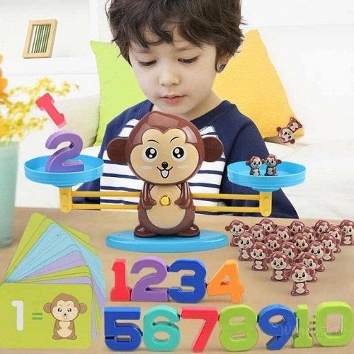 Bé học toán với bộ đồ chơi Khỉ cân thăng bằng_Winmart.onl