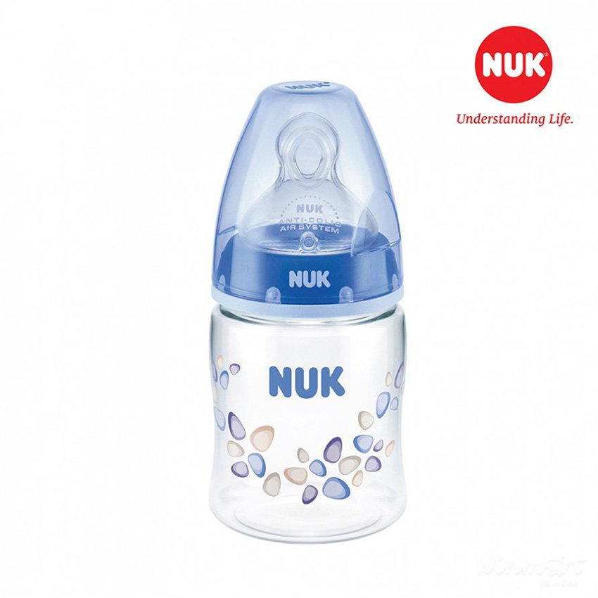 Bình sữa NUK PA 150ml núm ti Silicone S1 -M chất liệu cao cấp