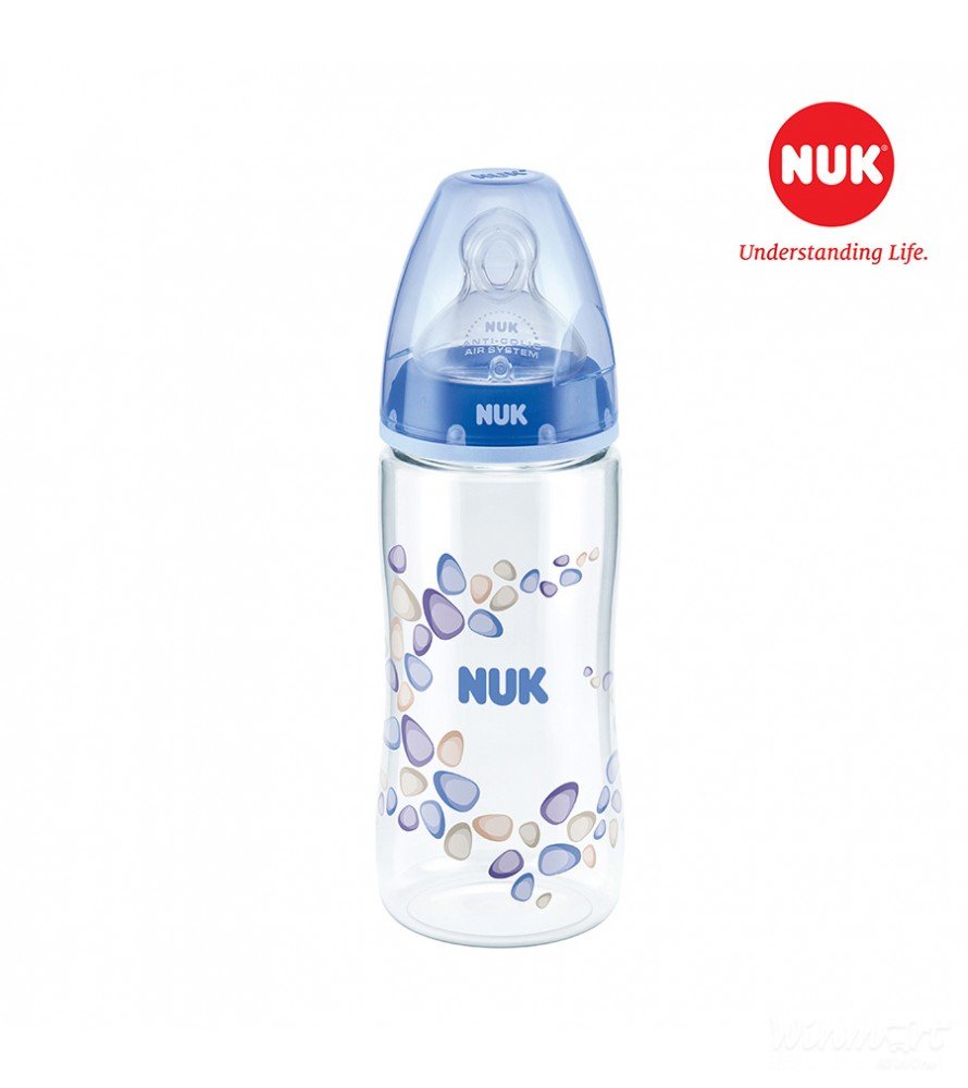 Bình sữa NUK PA 300ml núm ti Silicone S1 -M