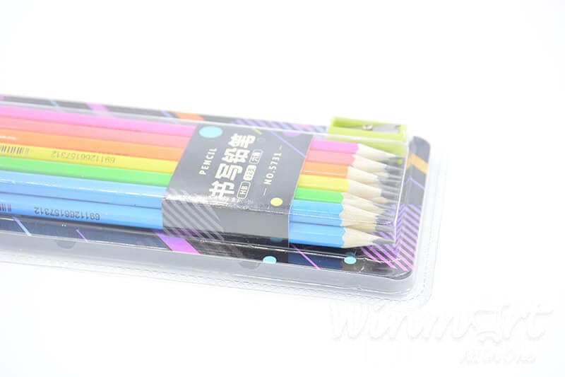 Bút chì 12 màu 6 cạnh gọt sẵn tặng kèm gọt chì mã SW5731