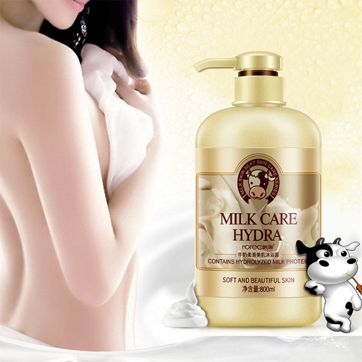 Sữa tắm dưỡng thể Milk Care Hydra 800ml làm trắng da