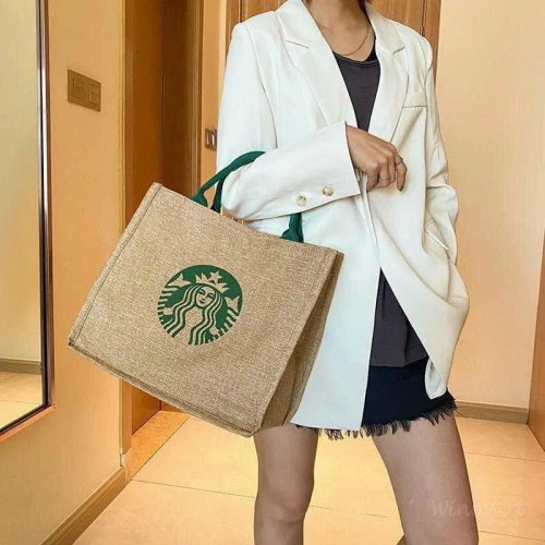 Túi vải Canvas có logo Starbucks_Winmart.onl
